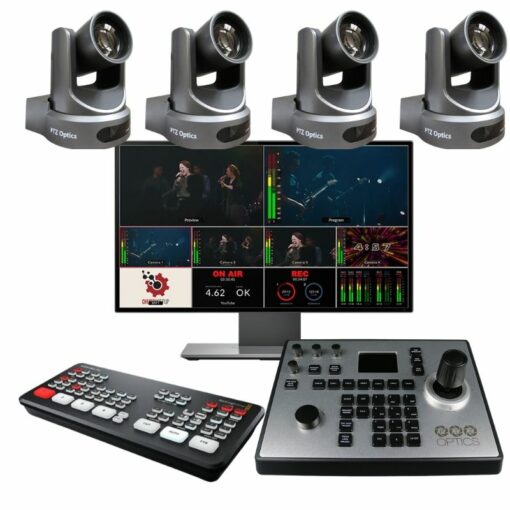 ATEM Mini Pro 4Camera PTZ Streaming Kit (20 X Version) Church Live