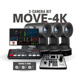Move-4K  3-Camera PTZ Live Streaming Kit | ATEM Mini Pro