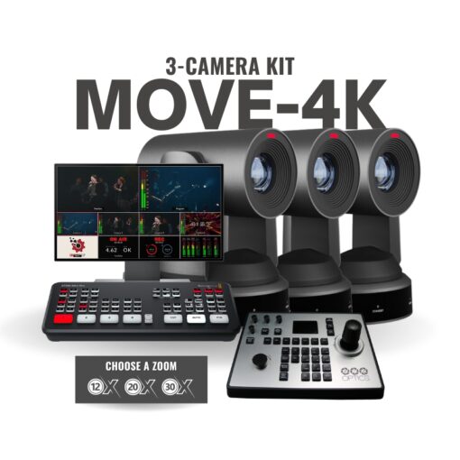 Move4K 2Camera PTZ Live Streaming Kit ATEM Mini Pro Church Live