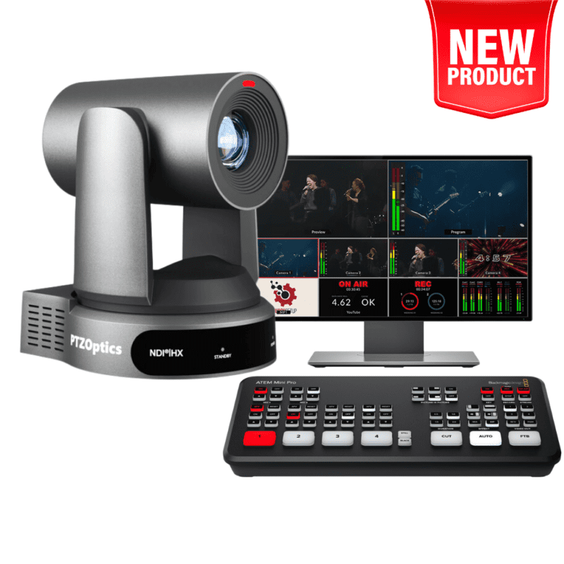 PTZOptics 2Camera Move 4K PTZ 30X Zoom Streaming Kit (ATEM Mini Pro