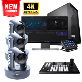 3-Camera AIDA 4K PTZ Streaming Kit (30X Zoom)