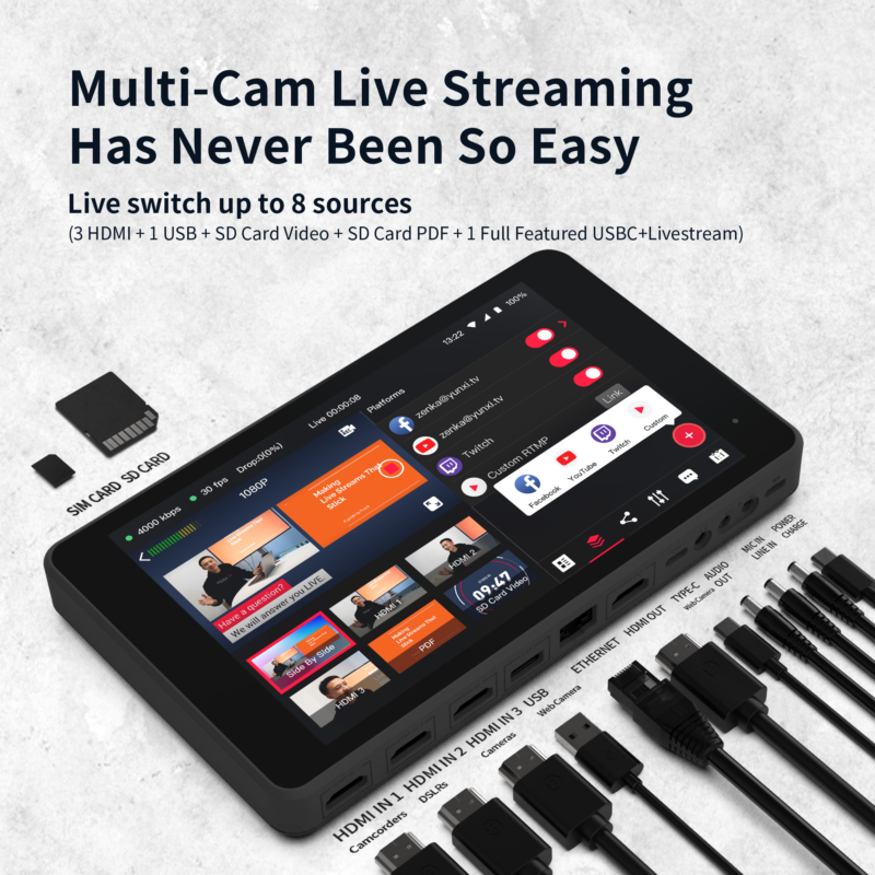 YoloLiv YoloBox PRO Portable Multicam Live Streaming Studio Church