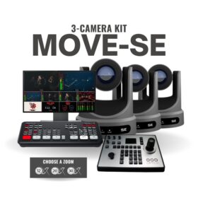 Move-SE 3-Camera PTZ Streaming Kit | ATEM Mini Pro
