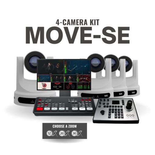 Move-SE 4-Camera PTZ Streaming Kit | ATEM Mini Pro - Church Live