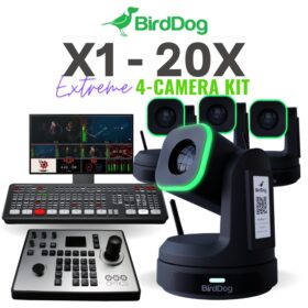 BirdDog X1 20X PTZ 4-Camera Streaming Kit | ATEM Mini Extreme
