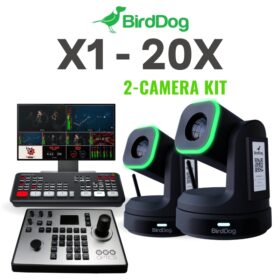 BirdDog X1 20x PTZ 2-Camera Streaming Kit (ATEM Mini Pro)