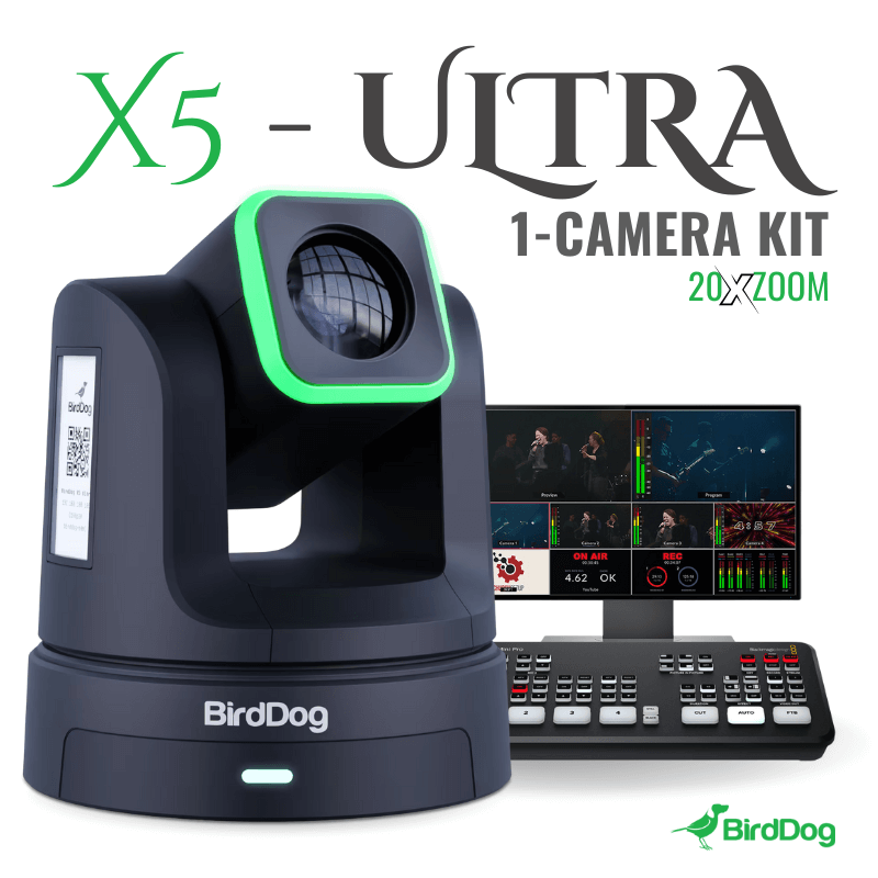 BirdDog X5 Ultra PTZ 1-Camera Streaming Kit (ATEM Mini Pro