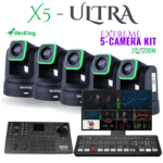 BirdDog X5 20X PTZ 5-Camera Streaming Kit | ATEM Mini Extreme