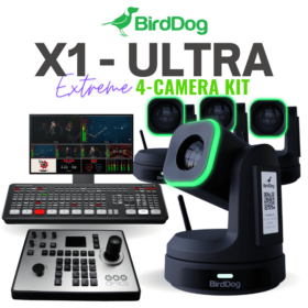 BirdDog X1 Ultra PTZ 4-Camera Streaming Kit | ATEM Mini Extreme