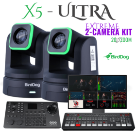 BirdDog X5 20X PTZ 2-Camera Streaming Kit | ATEM Mini Extreme