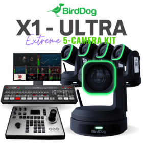 BirdDog X1 Ultra PTZ 5-Camera Streaming Kit | ATEM Mini Extreme