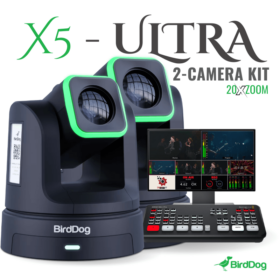 BirdDog X5 Ultra 20X PTZ 2-Camera Streaming Kit (ATEM Mini Pro)