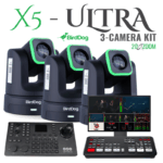 BirdDog X5 Ultra 20X PTZ 3-Camera Streaming Kit (ATEM Mini Pro)