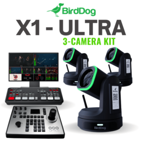 BirdDog X1 Ultra PTZ 4-Camera Streaming Kit (ATEM Mini Pro)