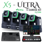 BirdDog X5 Ultra 20X PTZ 4-Camera Streaming Kit (ATEM Mini Pro)