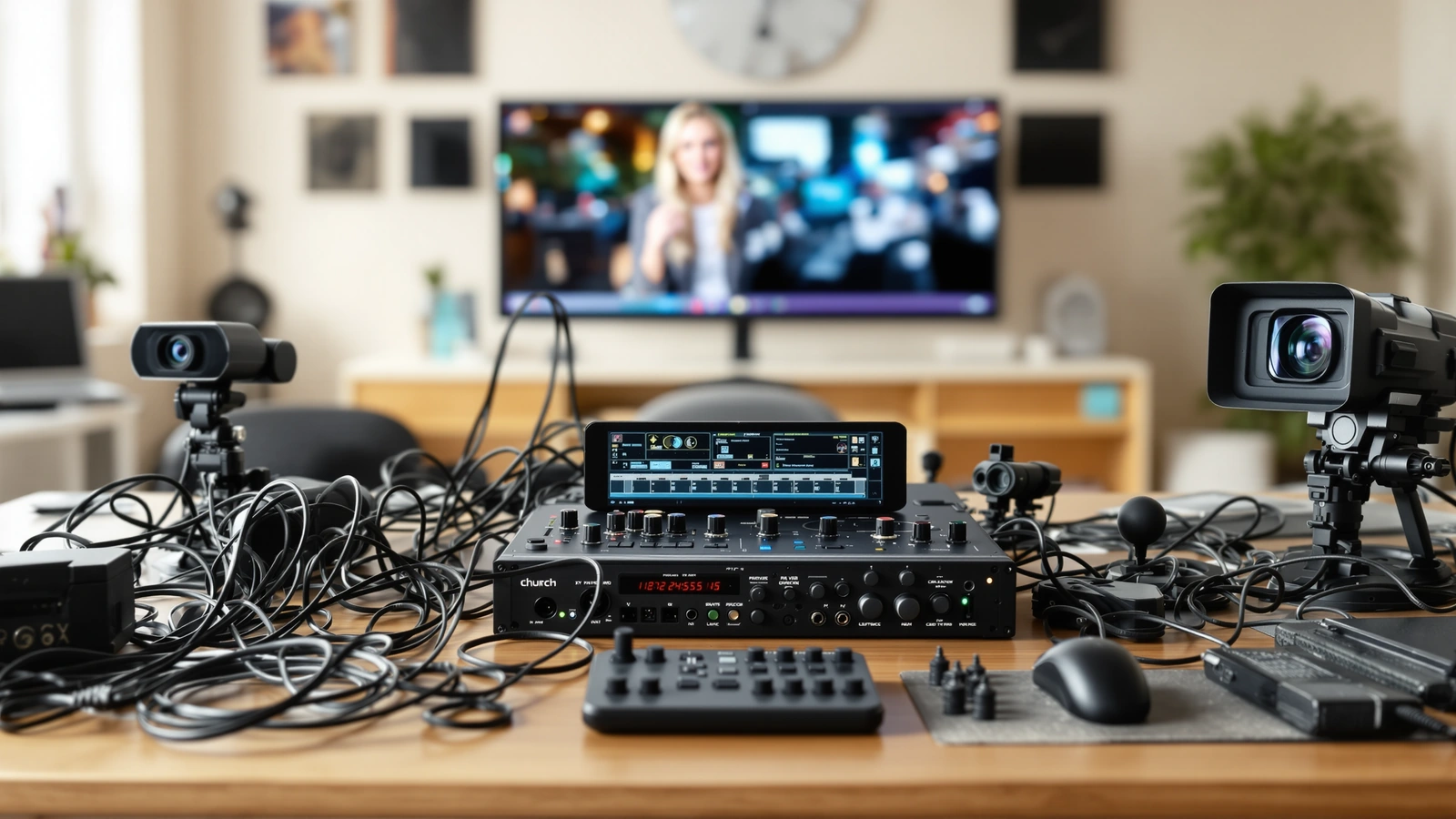 Church livestream gear photo for Cheap church livestream setup vs. a complete streaming kit.