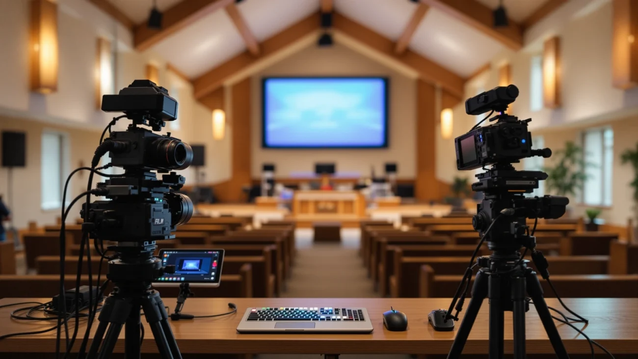 Church livestream gear photo for Why one-camera church streams look flat and how to fix the shot.
