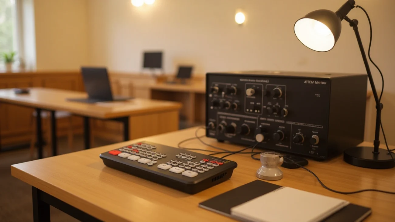 Church livestream gear photo for How much does an ATEM Mini Pro church streaming setup cost.