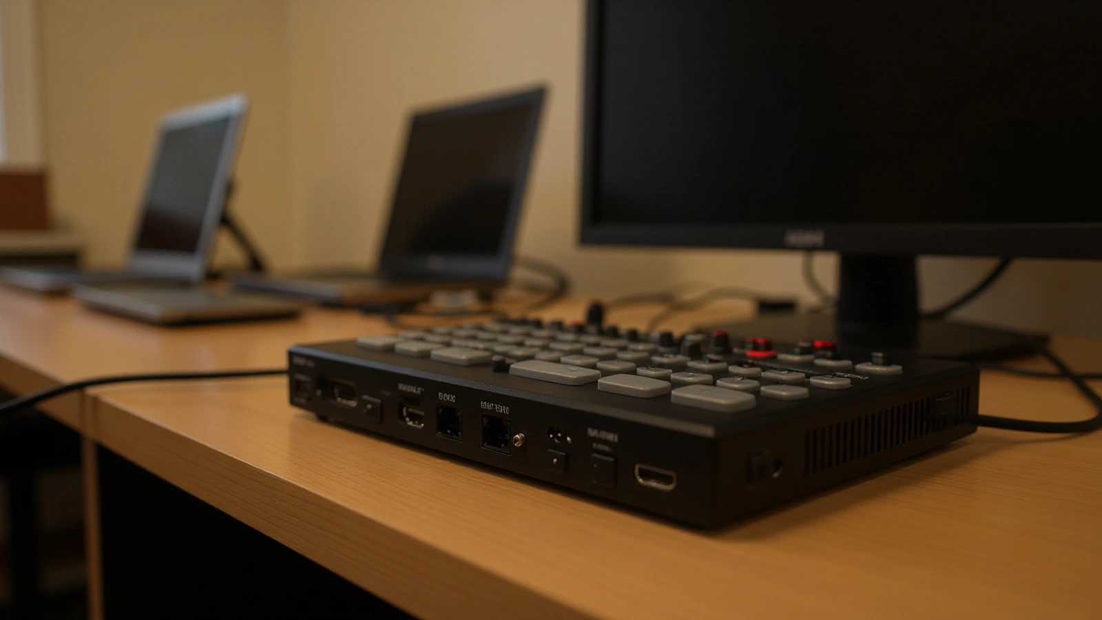 Church livestream gear photo for Why your ATEM Mini Pro camera input is black.