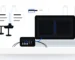 Church livestream setup illustration for 5-port vs. 8-port PoE switch for church PTZ camera kits.